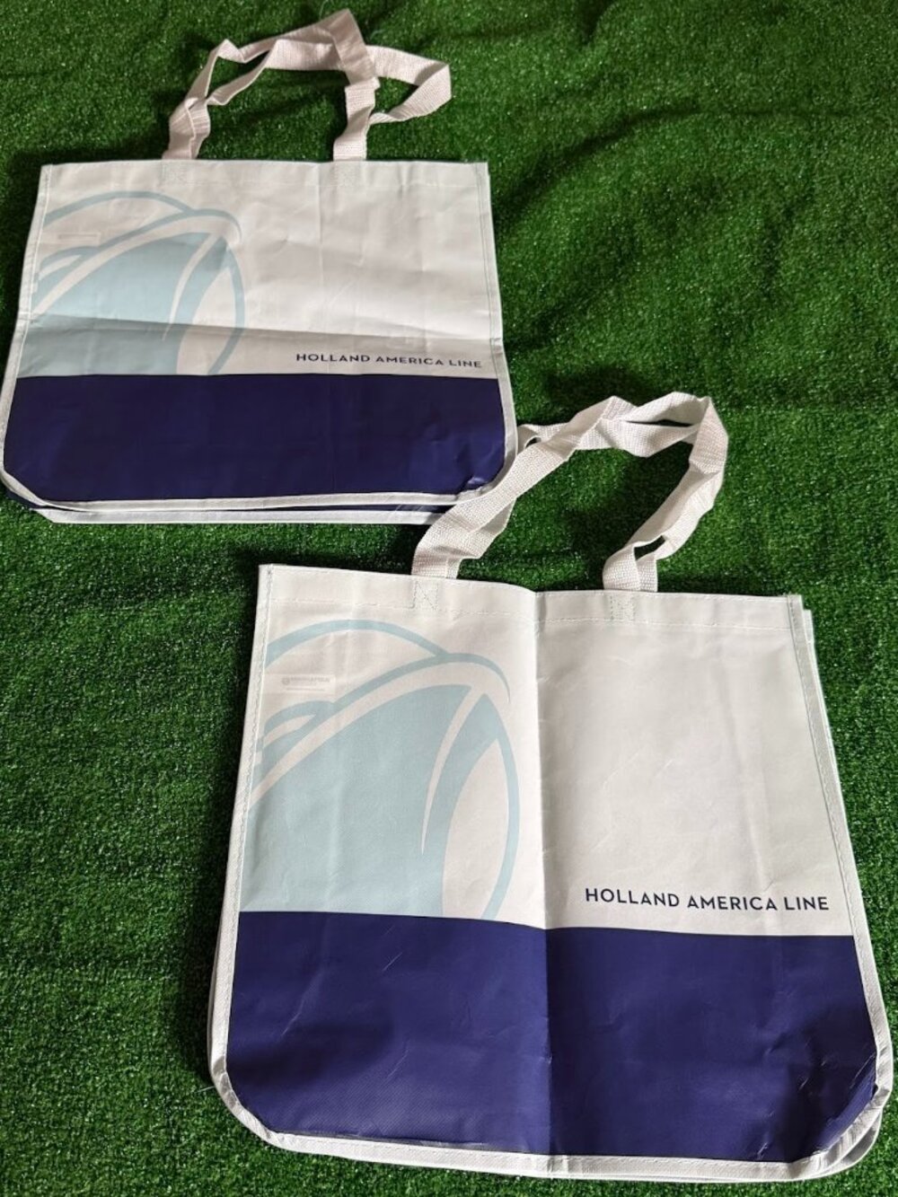 Holland America Line Cruise Destination Tote Bag Set of 2 Water Resistant NEW
